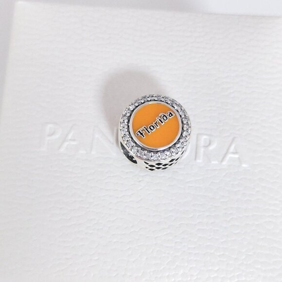 Pandora Florida Palm Trees Charm Bead Travel Vacation S925 Silver with box - Picture 2 of 6